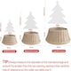 image 4 of 45cm Christmas Tree Skirt Woven Willow Xmas Collar Wicker Rattan Trunk Basket Guard