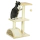 image 1 of PawHut 72cm Cat Tree Tower with Scratching Post Perch, Indoor, Cream white