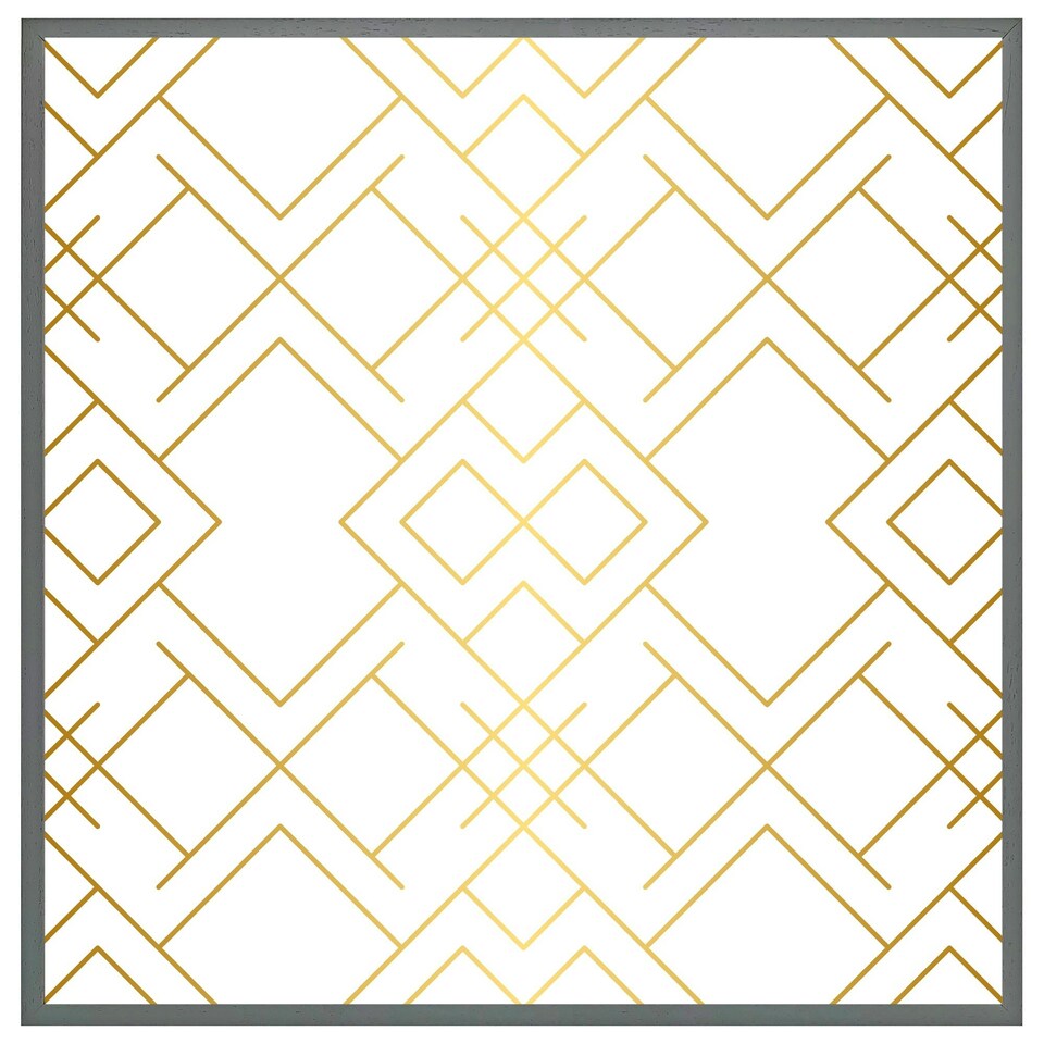 image 1 of Golden geo pattern (Picture Frame) Brown | Oak | XL