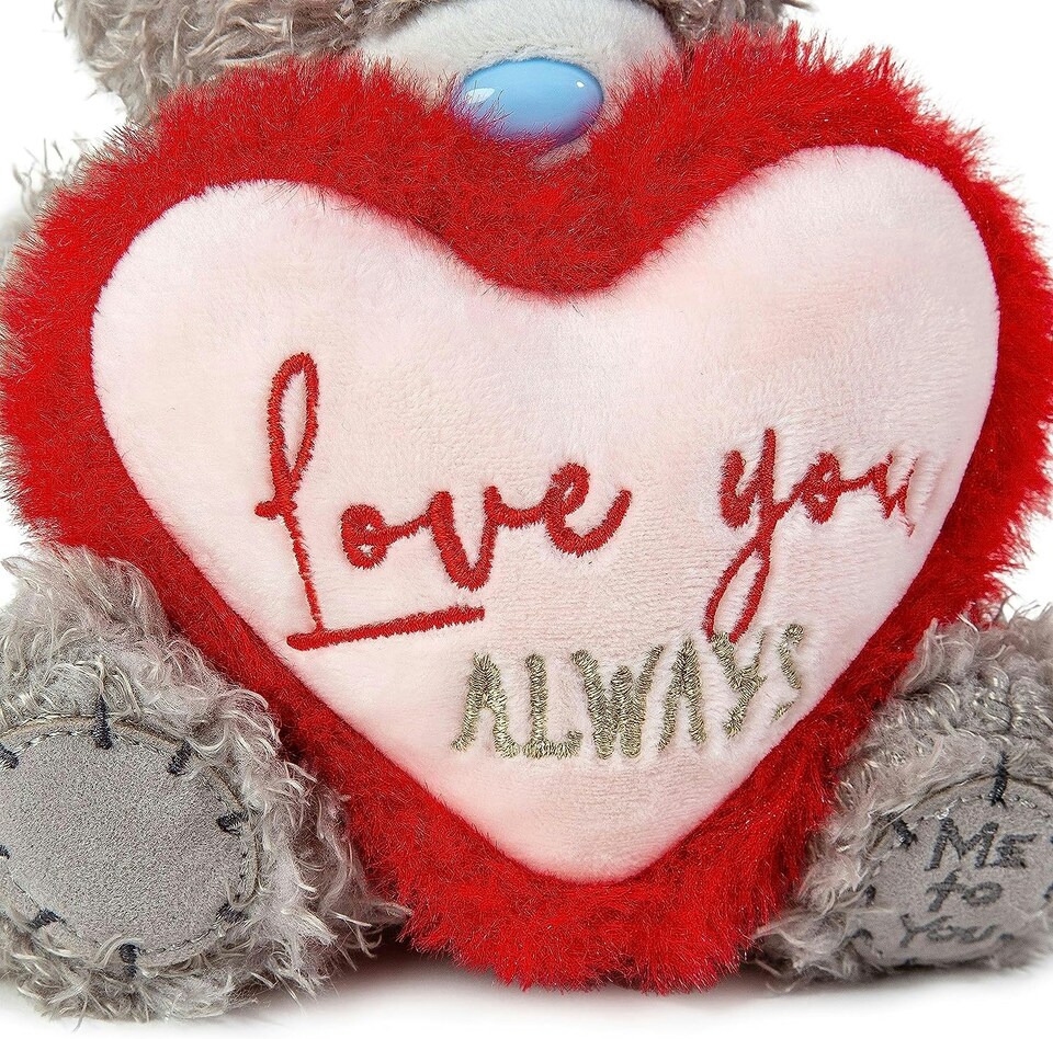 image 1 of Me to You Tatty Teddy Christmas 'Love You Always' Bear On Gift Plinth 15cm High