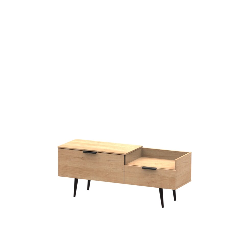 image 1 of Fuji TV Console Unit in Nebraska Oak (Ready Assembled) | Brown | Nebraska Oak