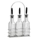 image 1 of Argon Tableware Olive Oil Pourer Bottles with Stand - 170ml - Pack of 3