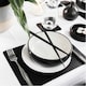 image 4 of Lara-May Set of 8 Jet Black Recycled Leather Placemats & 8 Leather Coasters