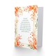 image 2 of Behold Stand at Door and Knock Orange Floral Bible Christian Birthday Card