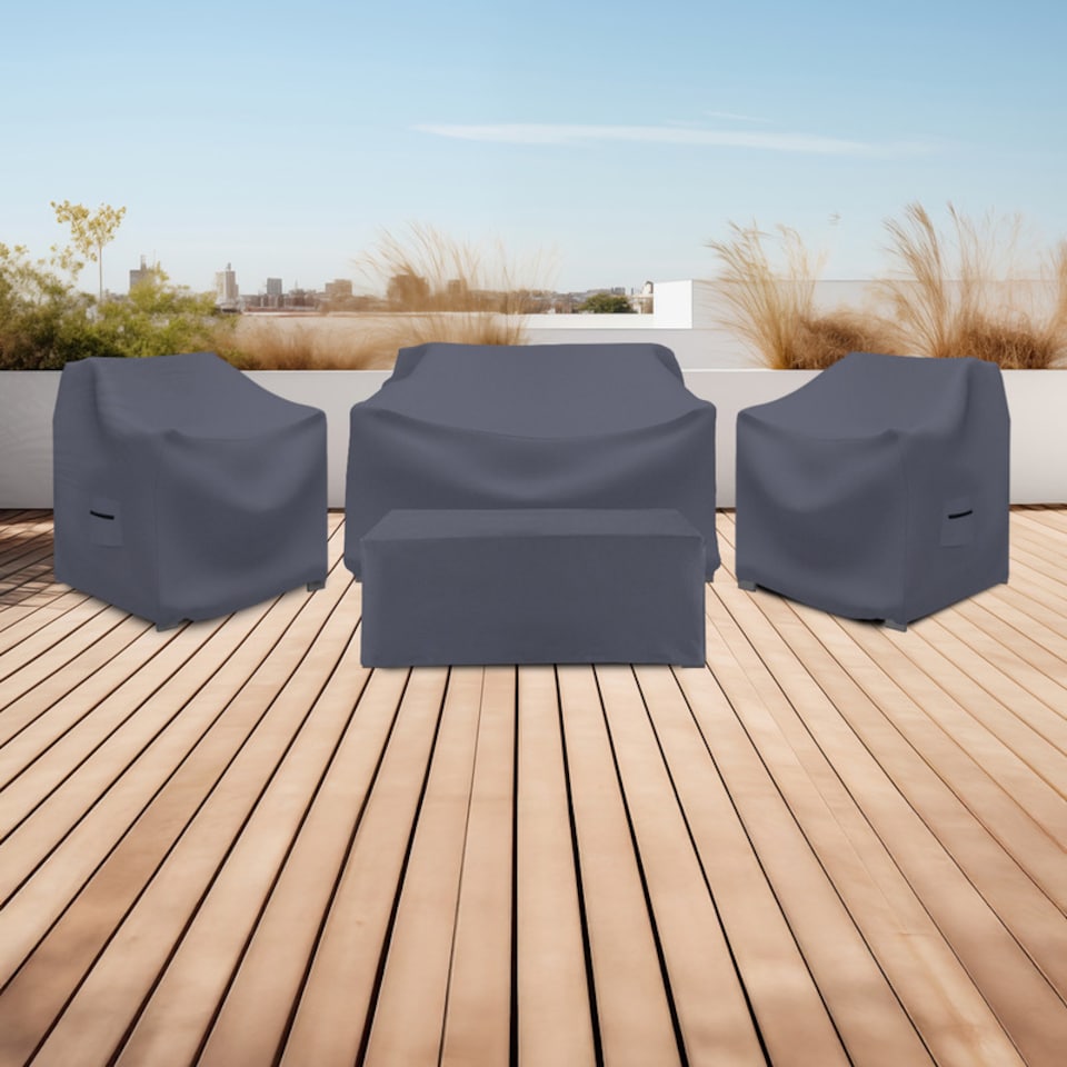 image 1 of Covers and all Patio Furniture Covers for Brandtley 4-Person Sofa Seating Group Water-Repellent and UV-Resistant Polyester, 28 in W x 26 in D x 32 in