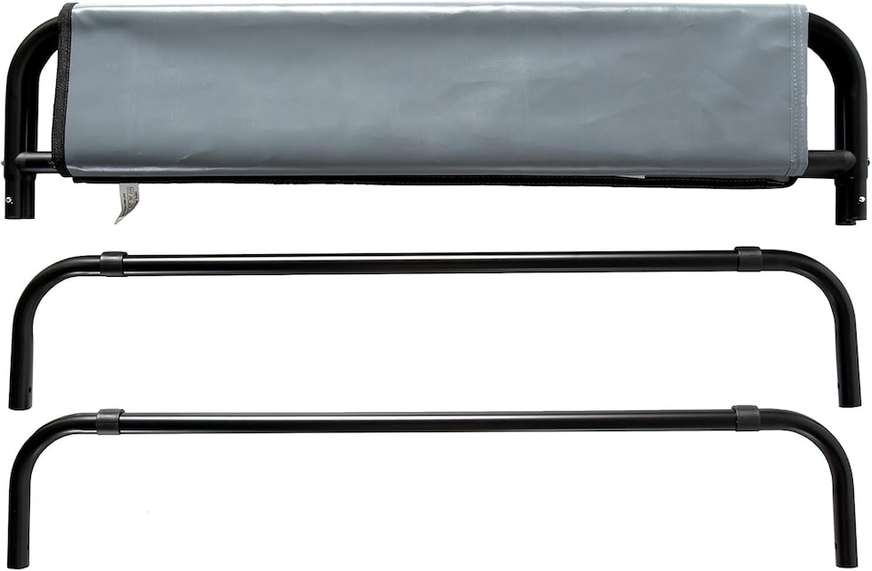 image 1 of Actiaspet Elevated Dog Bed Steel Frame Raised Pet Cot Black or Grey (Grey, Small)