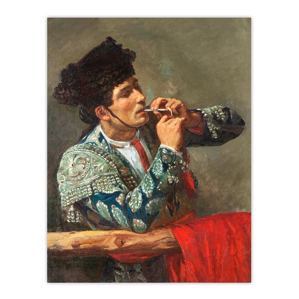 image 1 of Mary Cassatt Framed Wall Art After the Bullfight Bullfighter Smoking Home Décor