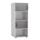 image 8 of 4 -Cube Tall Shelving Unit With Metal Doors Brown | Brown / Black