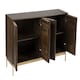 image 5 of Zaine Carving 4 Door Sideboard - Mango Wood - L40 x W138 x H76 cm - Dark Finish - Fully Assembled | Brown