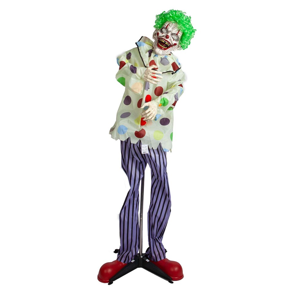 image 1 of vfm-estore Halloween Animated Clown Ghost Decoration 36 inch