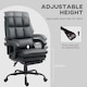 image 4 of HOMCOM Executive Office Chair, PU Leather Desk Chair with Armrests Black