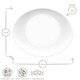 image 3 of Bormioli Rocco Prometeo Oval Glass Steak Plates - 32cm - White - Pack of 6 White
