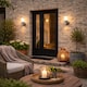 image 5 of CGC Lighting Aster Stainless Steel Outdoor Wall Light | Multi | Grey / silver | Height: 33 cm, Depth: 14.4 cm, Width: 11.8 cm