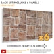 image 2 of NOVECRAFTO 3D Earthy Stone Wall Panels – 6 PVC Sheets, Covers 2.76 sqm (29.76 sq ft), 96x48cm Each – Natural Brown & Grey Stone Effect Decorative Cladding