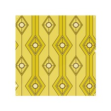 Yellow Geometric Splash Back | White