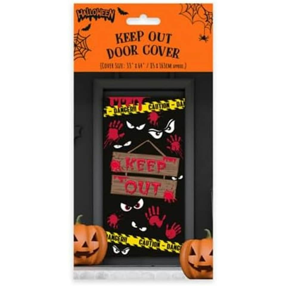 image 1 of Keep Out Halloween Door Cover