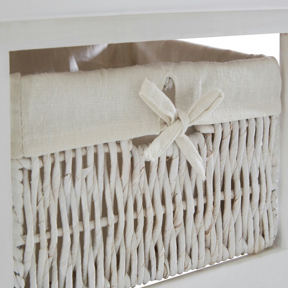 image 1 of White 2 Maize Baskets Storage Unit White