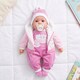 image 7 of BiBi Doll 20" Pinky Baby Doll Girl with White Coat Outfit, Sounds & Dummy Toy
