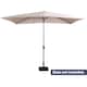 image 2 of Charles Bentley 3m x 2m Rectangular Outdoor Garden Umbrella - Light Grey