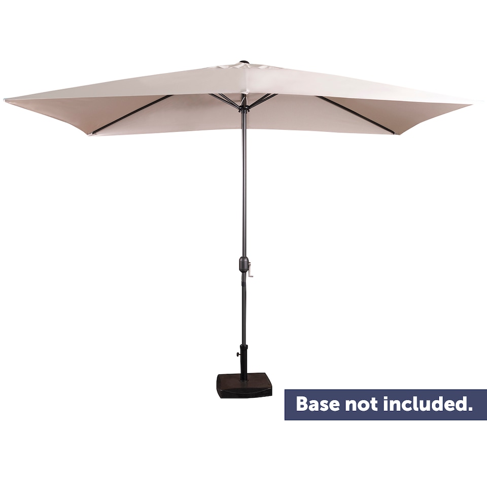image 1 of Charles Bentley 3m x 2m Rectangular Outdoor Garden Umbrella - Light Grey