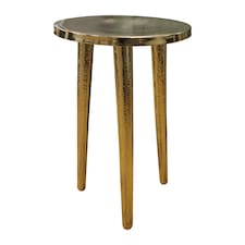 Boho Round 3 Leg Coffee Table, 400mm x 600mm - Brass | Copper | Brass