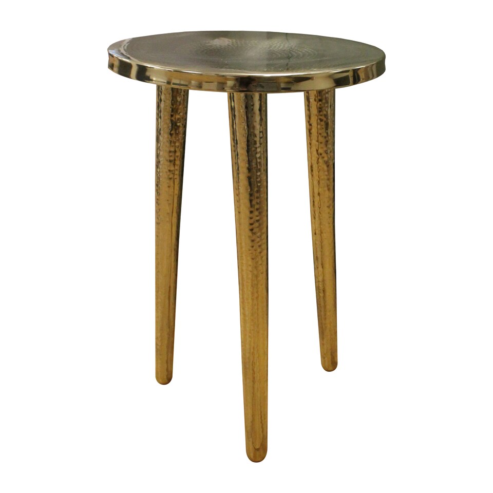 Boho Round 3 Leg Coffee Table, 400mm x 600mm - Brass | Copper | Brass