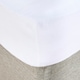 image 1 of OHS 100% Brushed Cotton Soft Cosy Warm Fleece 25cm Deep Elasticated Fitted Sheet White | Single