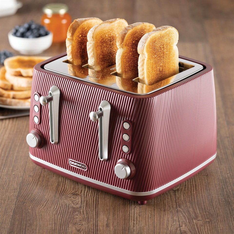 image 1 of Daewoo Cascade Matching Kettle and 4 Slice Toaster Set 1.7L 3KW