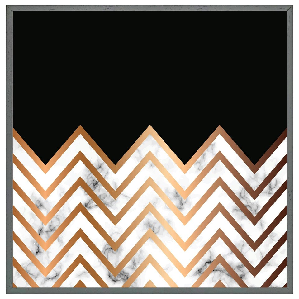 image 1 of Marble zig zag pattern (Picutre Frame) Brown | XS