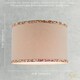 image 6 of Natural Oatmeal Linen Circular Lamp Shade with Colourful Floral Trims | Cream | Oatmeal | 1