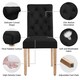 image 4 of Yaheetech Set of 2 Classic PU Leather Dining Chairs Black