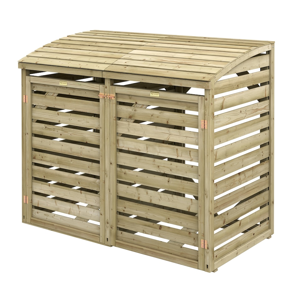 image 1 of Rowlinson Timber Single Bin Store With Box Store Brown