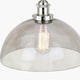 image 6 of Antique Silver Metal and Smoked Glass Dome Pendant Grey | W30xD30xH120cm