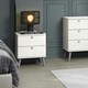image 1 of Core Products Augusta Curve 2 Drawer Bedside Cabinet, White H53.0cm x W45.0cm x D39.5cm White