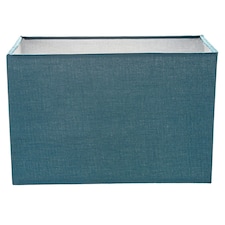 Contemporary and Stylish Vivid Teal Linen Fabric Rectangular Lamp Shade | Blue | Teal | 1