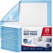 Incontinence Bed Pads - Triple Layer Highly Absorbent (25pack) | Blue | Blue - 25 pack | 25