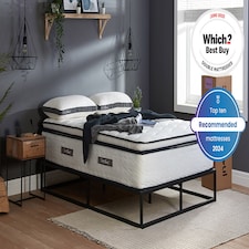 SleepSoul Space 2000 Pocket Memory Pillow Top Mattress Double | White | 1