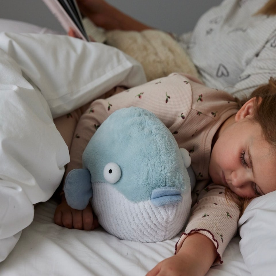 image 1 of Warmies Plush Pufferfish Microwavable Weighted Teddy