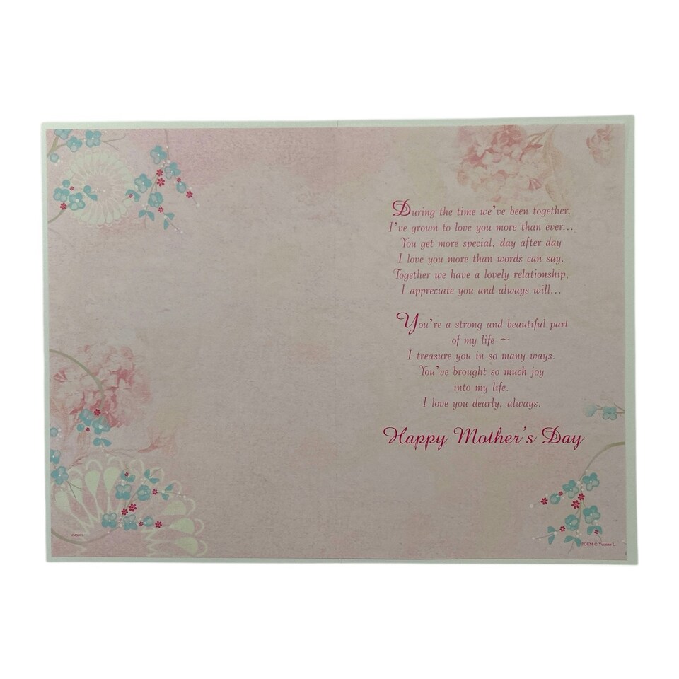 image 1 of Woman In My Life Pastel Colored Floral design Mother's Day Card