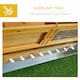 image 4 of PawHut Wooden Rabbit Hutch Bunny Cage Outdoor Small Animal House w/ Hinged Top