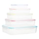 image 1 of Herrela 5pc Rectangular Food Containers with Airtight Lids