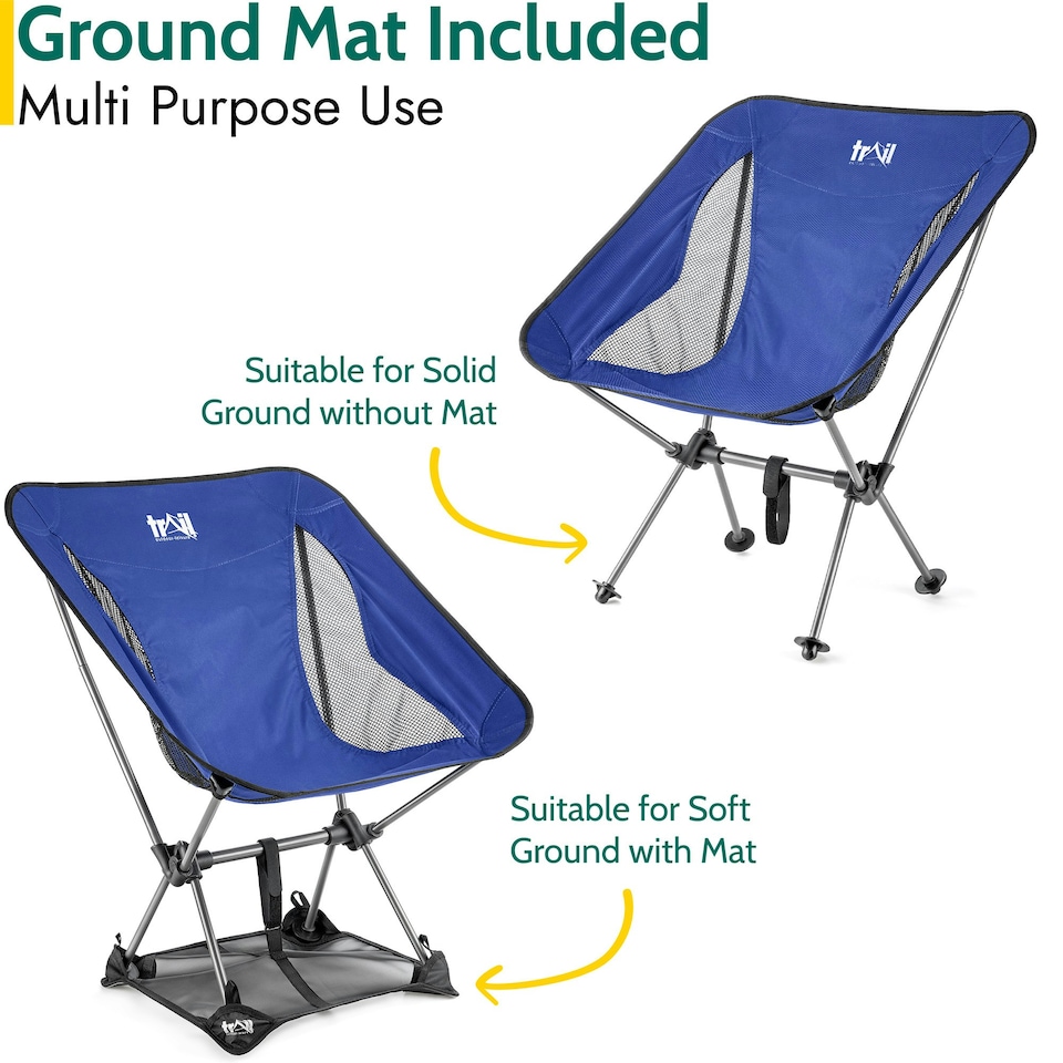 image 1 of Hawk Lightweight Folding Chair - Blue