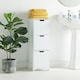 image 3 of VonHaus Holbrook 3 Drawer White Bathroom Drawers