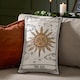 image 1 of Furn Celestial Stories Embroidered Velvet Cushion | Cream | Linen/Black
