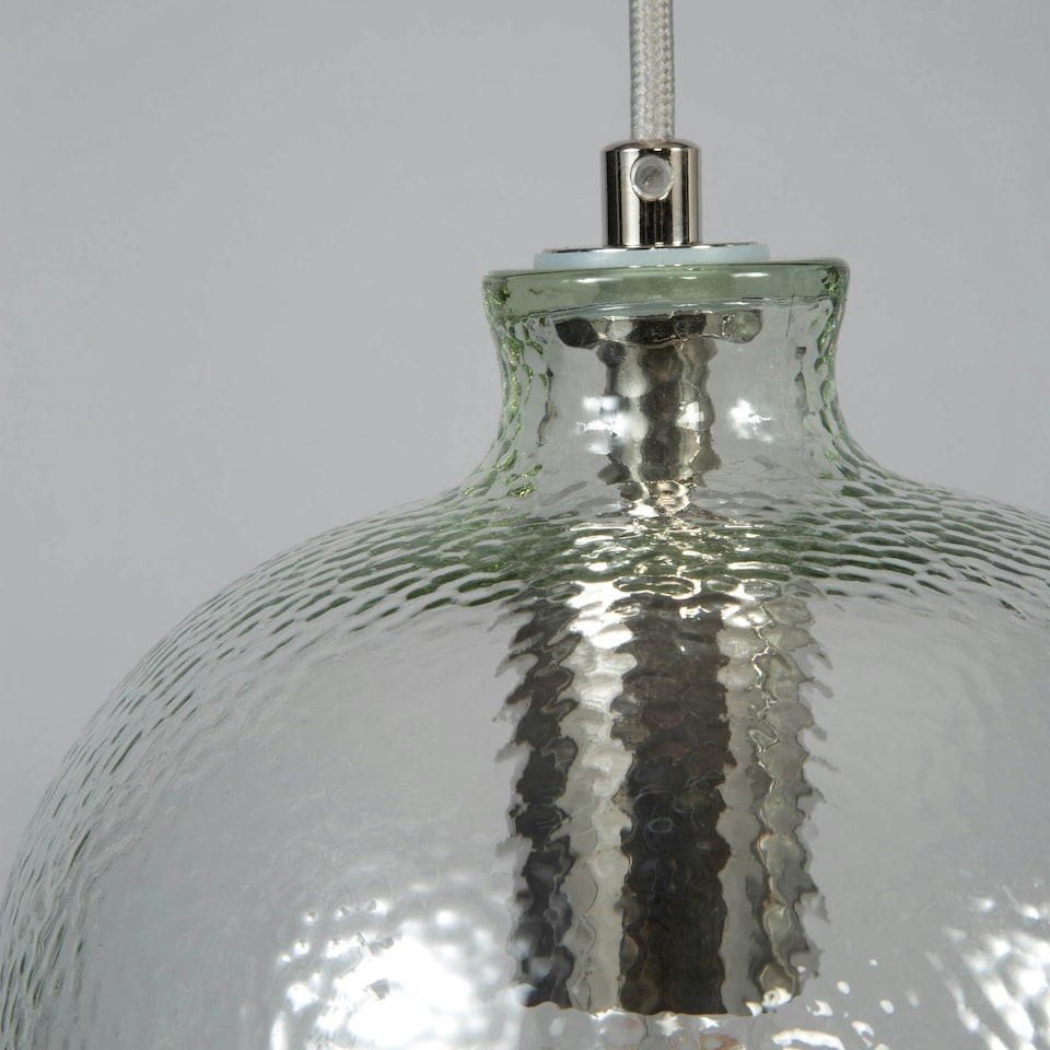 image 1 of BHS Alfie Bobble Glass 3 Light Pendant Bar, Clear