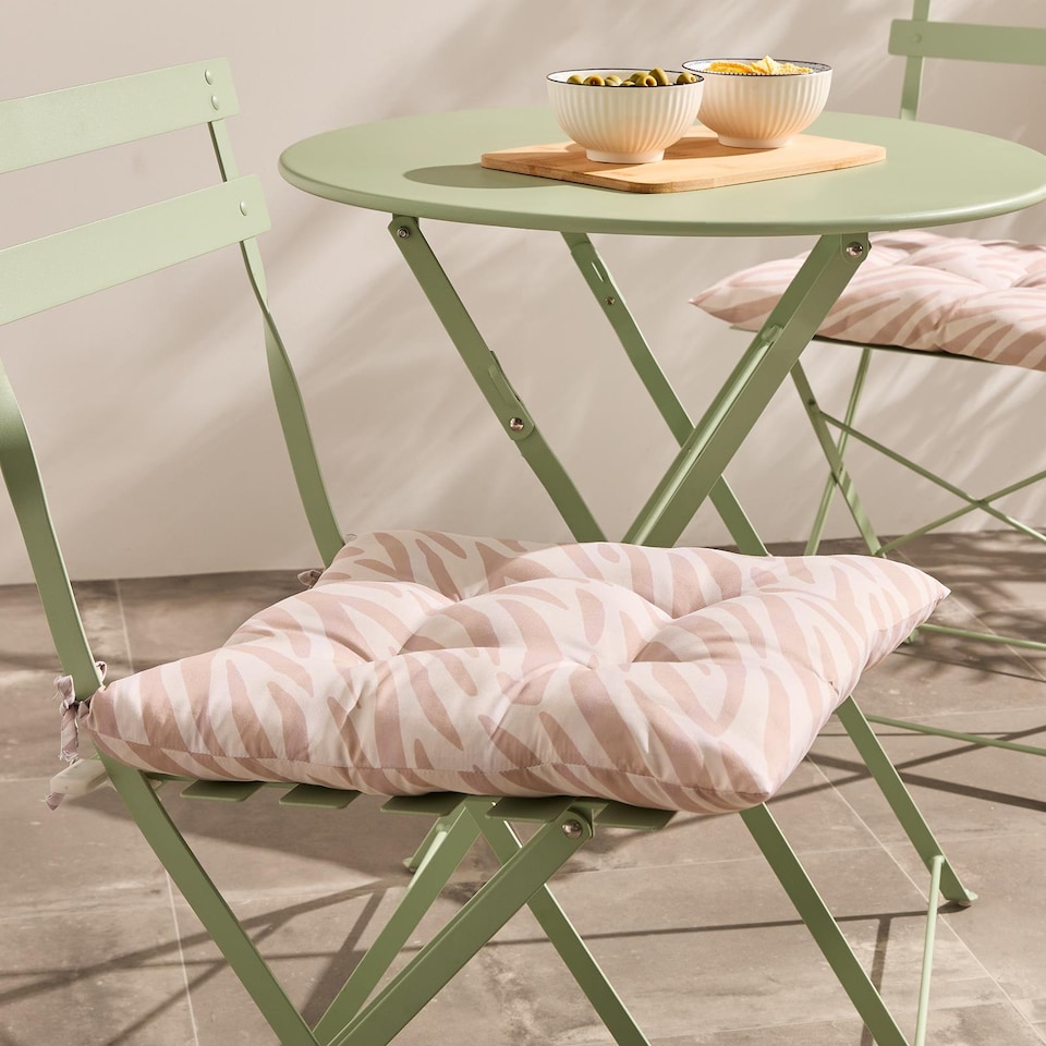 image 1 of OHS 2 x Animal Print Garden Seat Pads Outdoor Chair Cushions