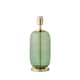 image 1 of ValueLights Leigh Forest Green Glass and Gold Detail Table Lamp Base | White