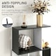 image 5 of HOMCOM 5-tier Bookcase Storage Display Shelving S Shape design Unit Black