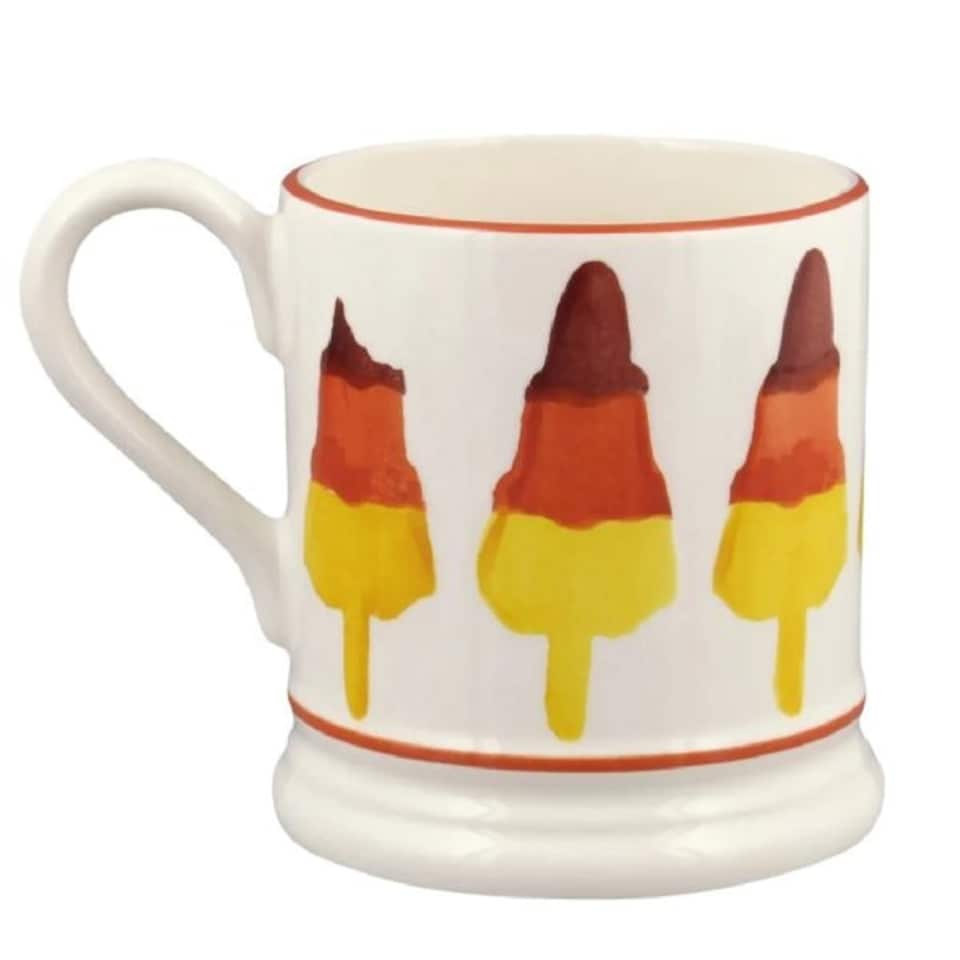 image 1 of Mug: 1 x 300ml Emma Bridgewater Rocket Lolly, Half Pint Mug, Ceramic White