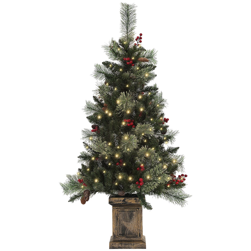 image 1 of HOMCOM 1.2m Prelit Christmas Tree with 100 Warm White LED Lights and 8 Modes